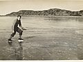 Clive French skating on Lake Youl c. 1950