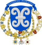 Coat of Arms of Juho Kusti Paasikivi, President of Finland, 1946-1956, Triple Order.png