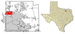 Location of Prosper in Collin County, Texas
