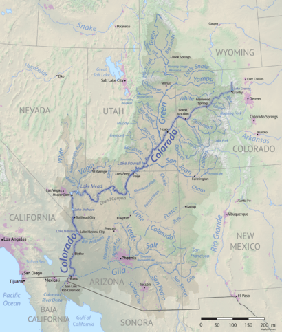 Colorado River basin map