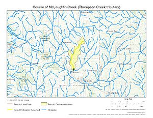 Course of McLaughlin Creek (Thompson Creek tributary)