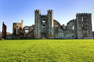 The ruins of Cowdray House, Browne's birthplace