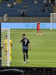 Cristiano in a match against Al Taawoun