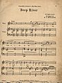 Deep River sheet music page one
