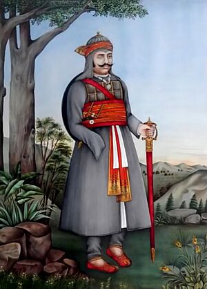 Depiction of king Rana Sanga