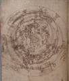 F10.v. Drawing of planisphere NLW MS 735C