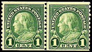 Franklin coil stamps 2c 1923 issue