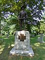 Hiker at Oak Grove Cemetery in Medford MA