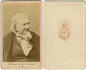 Hoffmann von Fallersleben, Foto von P, Bild- und Rückseite