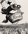 Honoré Daumier, Nadar in a balloon Nadar, elevating photography to the height of Art, (1869), lithograph