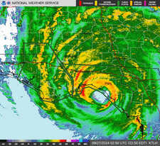 Hurricane Helene Landfall on KTLH radar loop 2024-09-27