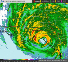 Hurricane Helene Landfall on KTLH radar loop 2024-09-27