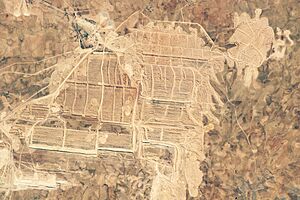 View of Bou Craa phosphate mine from space, taken in 2018