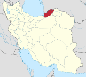 Location of Golestan Province in Iran