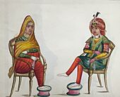 Jind Kaur with son, Duleep Singh