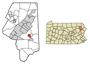 Lackawanna County Pennsylvania Incorporated areas Elmhurst Township Highlighted.svg