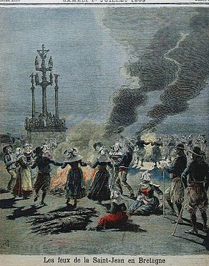 Les feux de la Saint-Jean en Bretagne (Le Petit Journal 1-07-1893)