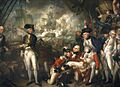 Lord Howe on the deck of HMS Queen Charlotte 1 June 1794