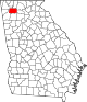 State map highlighting Gordon County