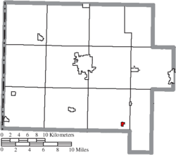Location of Elgin in Van Wert County