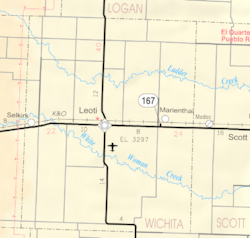 Map of Wichita Co, Ks, USA