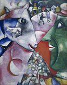 Marc Chagall, 1911, I and the Village, oil on canvas, 192.1 x 151.4 cm, Museum of Modern Art, New York