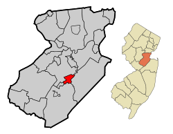 Spotswood highlighted in Middlesex County