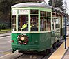 Milan Peter Witt streetcar 2001 at Civic Center stn on the light rail line in San Jose, Dec 2017 (cropped).jpg