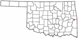 Location of Cowlington, Oklahoma