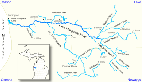 Pere Marquette River Map US MI.svg