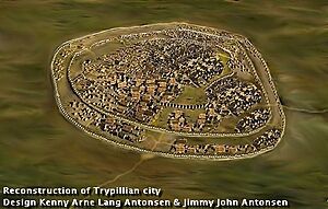 Reconstructed example of Trypillian city
