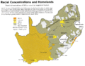 South Africa racial map, 1979