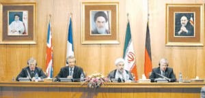 Tehran Declaration - 21 October 2003 - Joschka Fischer, Hassan Rouhani, Dominique de Villepin and Jack Straw