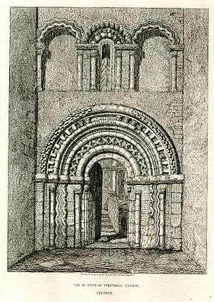 The west door of Westhall Church Suffolk by Henry Davy