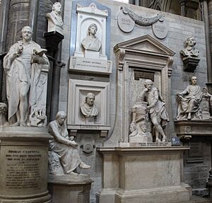 View of Poets' Corner in Westminster Abbey 03