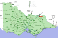 Wodonga location map in Victoria