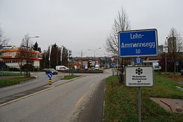 The village entry of Lohn-Ammannsegg