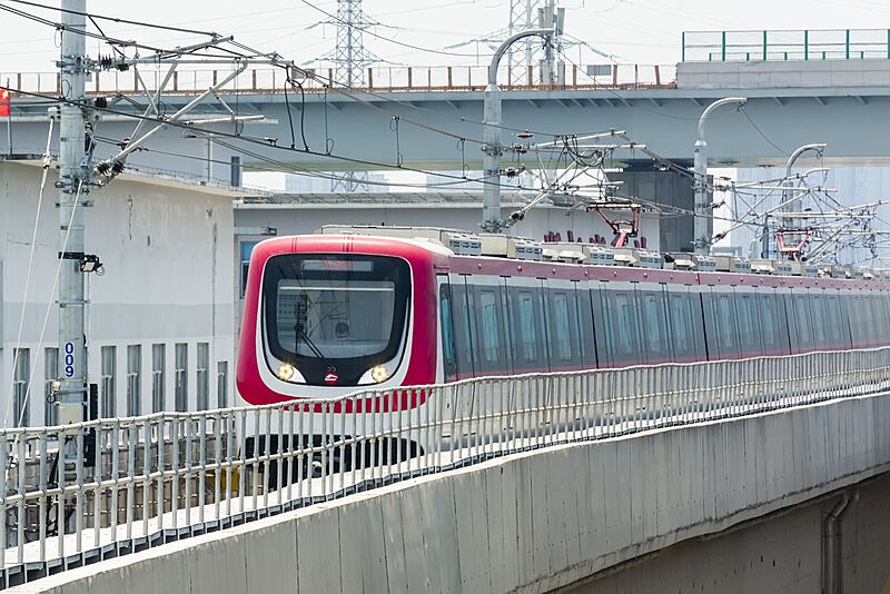 20220713 绍兴地铁1号线 京车列车进临杭大道站