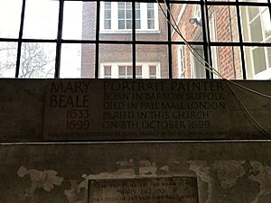 A memorial to Mary Beale in St James's Church, Piccadilly