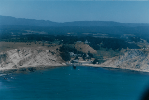Aerial photo of Point Arena Cove on June 5 2002 photo by Jinx McCombs