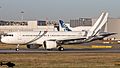 Airbus A320Neo Corporate Jet slowing at Hamburg Finkenwerder