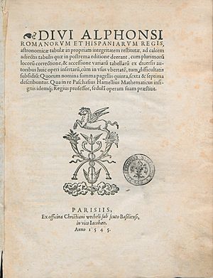 Alfonso – Tabulae astronomicae, 1545 – BEIC 11316292