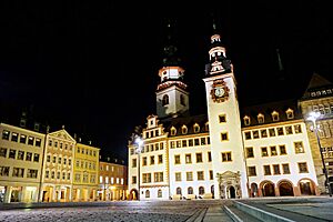 Altes Rathaus und Siegertsches Haus am Marktplatz in Chemnitz, 2015