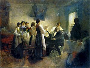 Anton Ažbe 1900 Village choir