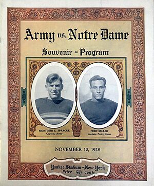 Army vs notre dame souvenir program