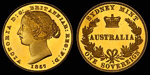 Australia 1857 Sovereign (proof)
