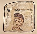 Autor nieznany, św. Anna - fragment postaci. Malowidło ścienne