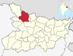 Bihar district location map East Champaran.svg