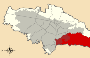 Location of the locality in the city of Bogotá