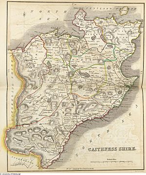 Caithness Shire 1845 parish map